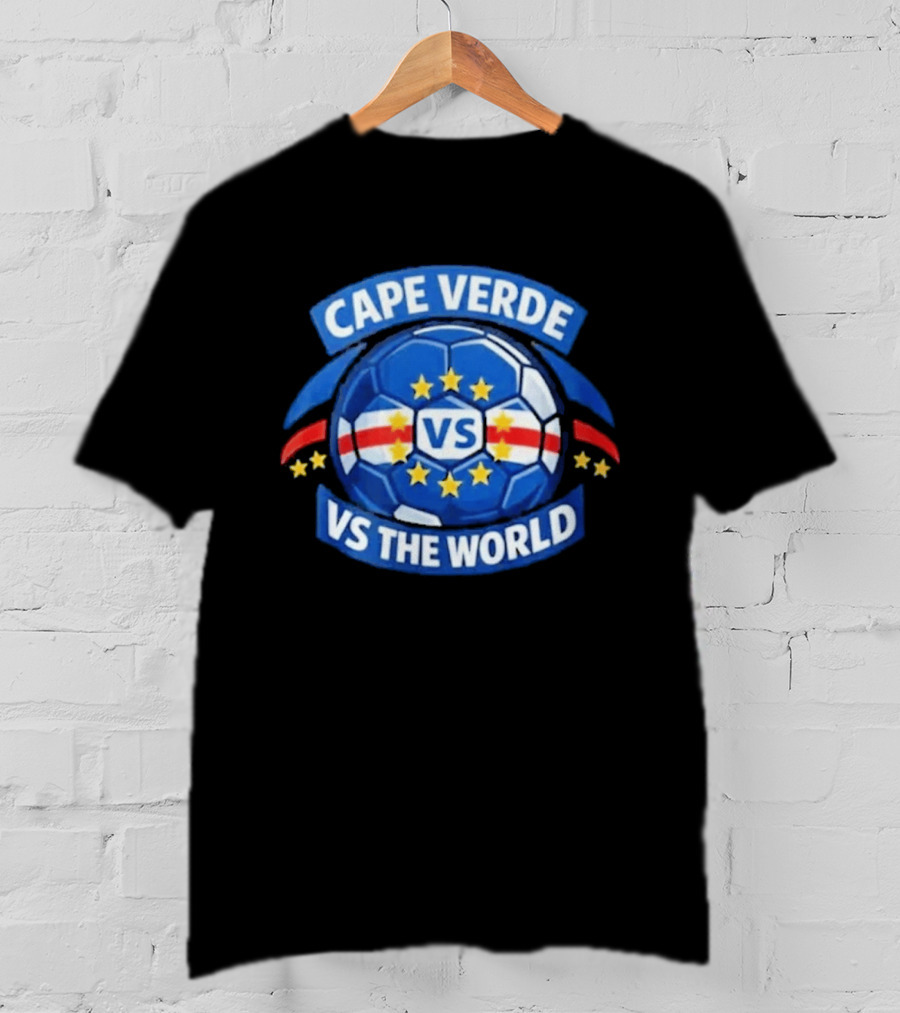Cape Verde Football Vs The World Soccer Ball Stars T-Shirt