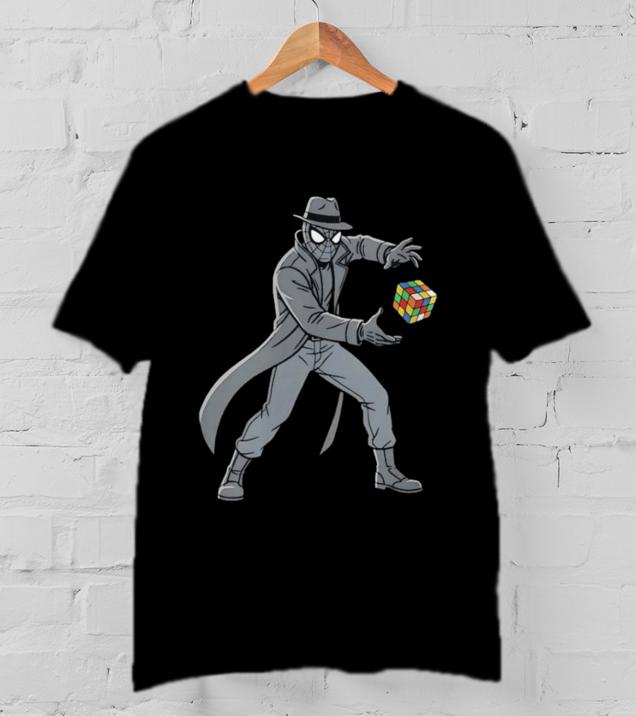 Spider Man Noir With Rubik's Cube Mastermind T-Shirt