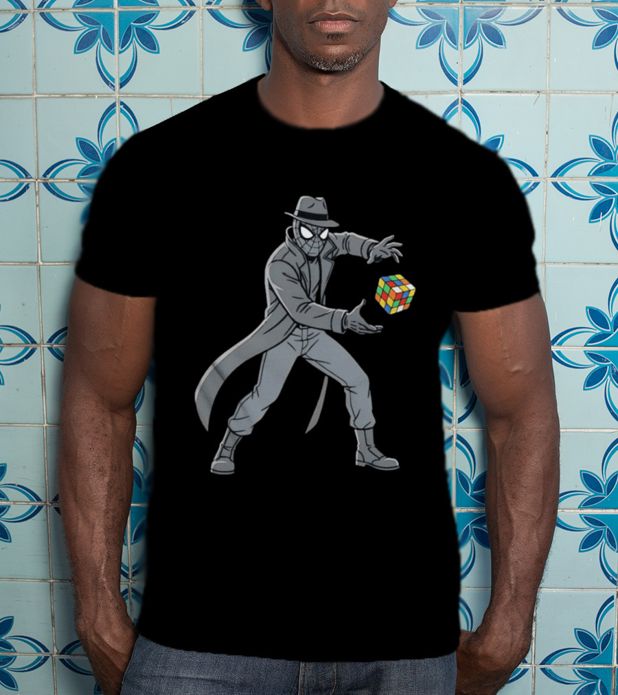 Spider Man Noir With Rubik's Cube Mastermind T-Shirt