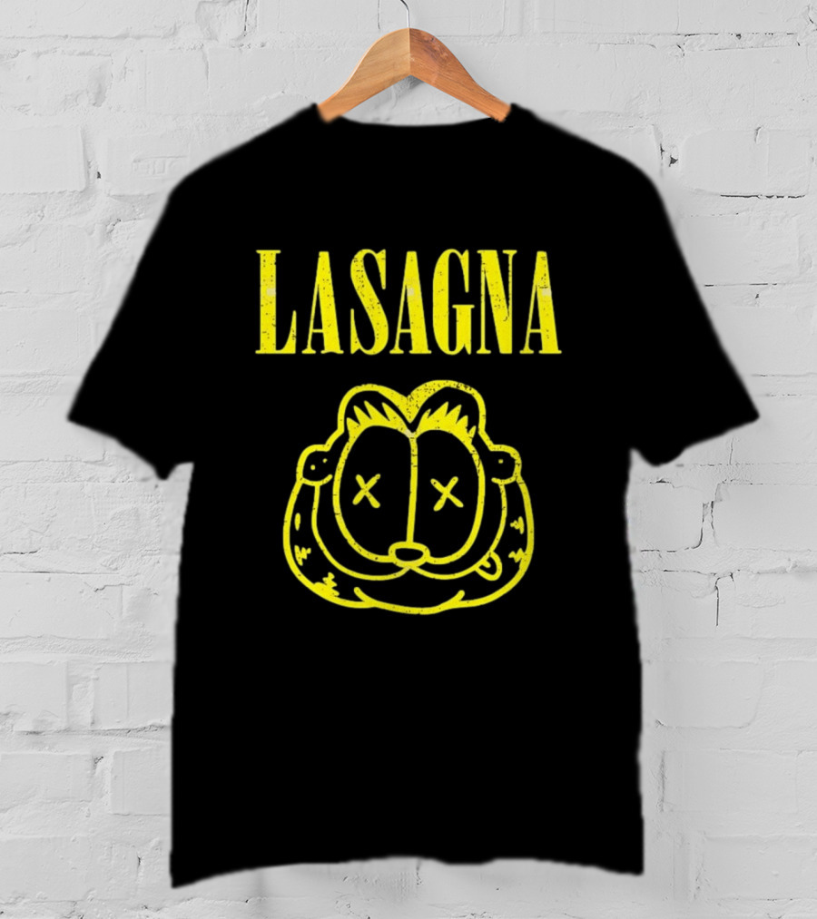 Lasagna Cat Parody Smells Like Teen Spirit T-Shirt