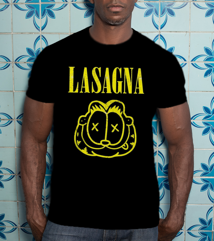 Lasagna Cat Parody Smells Like Teen Spirit T-Shirt