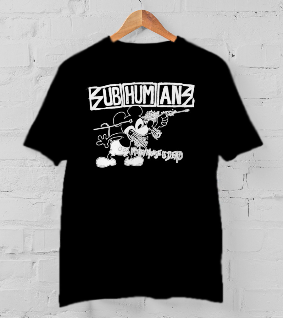 Subhumans Mickey Mouse Is Dead Punk Rock T-Shirt