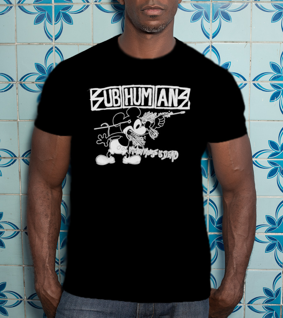 Subhumans Mickey Mouse Is Dead Punk Rock T-Shirt