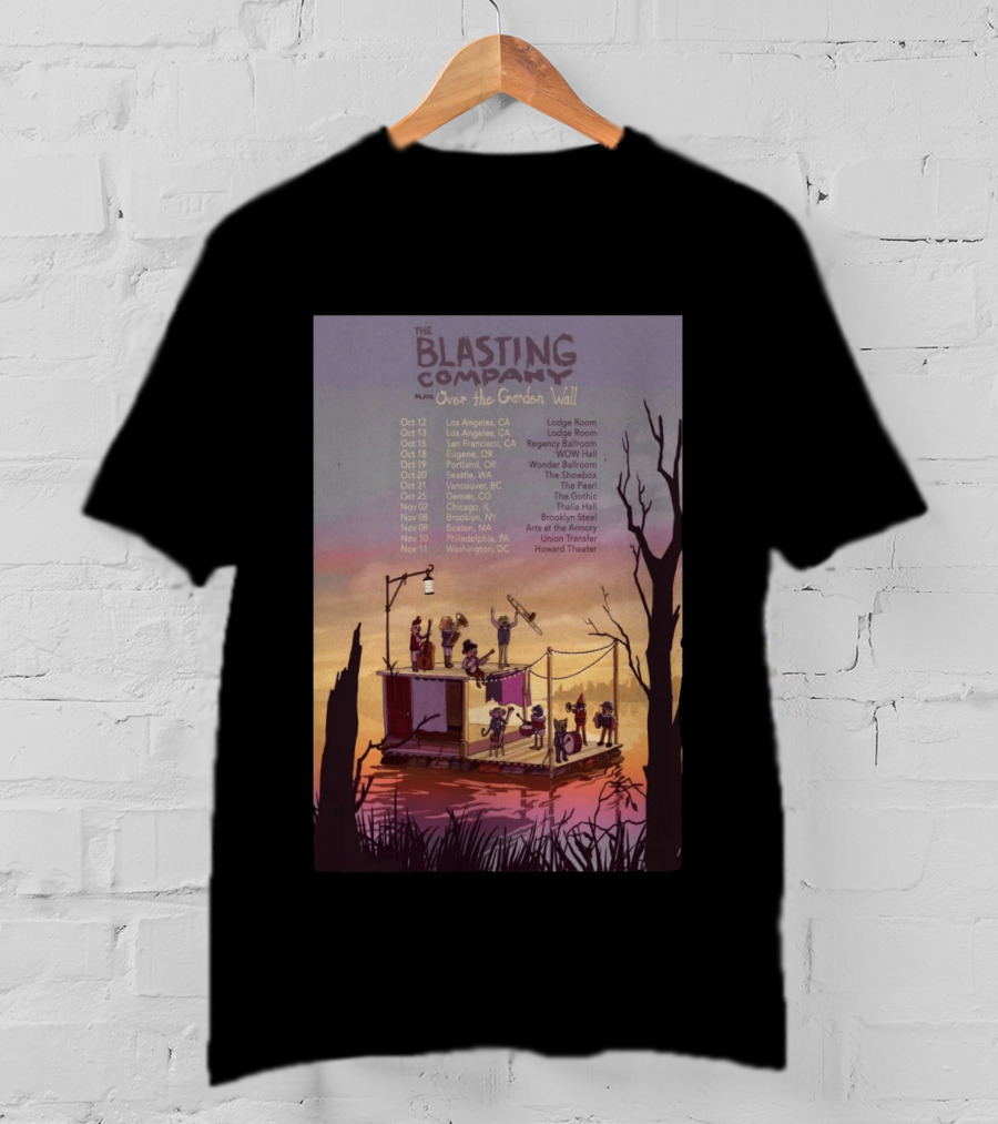 The Blasting Company Plays Over The Garden Wall Tour Dates 2026 Concert Locations T-Shirt