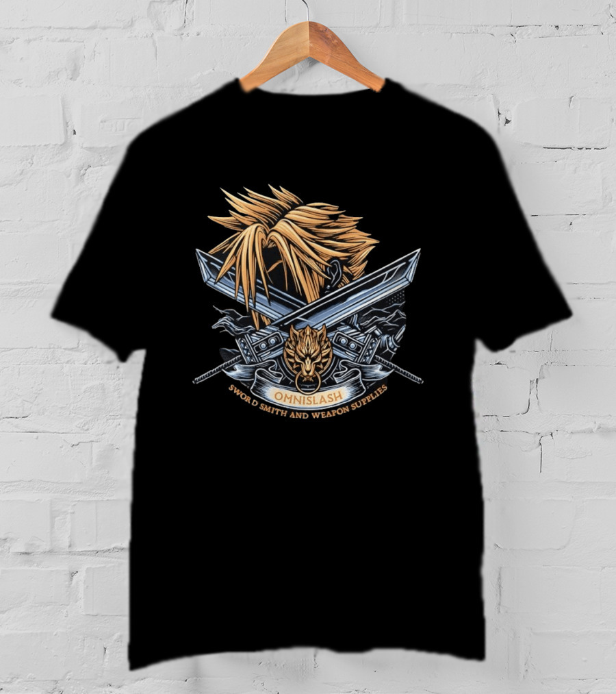 Cloud Strife Omnislash Swordsmith And Weapon Supplies Final Fantasy T-Shirt