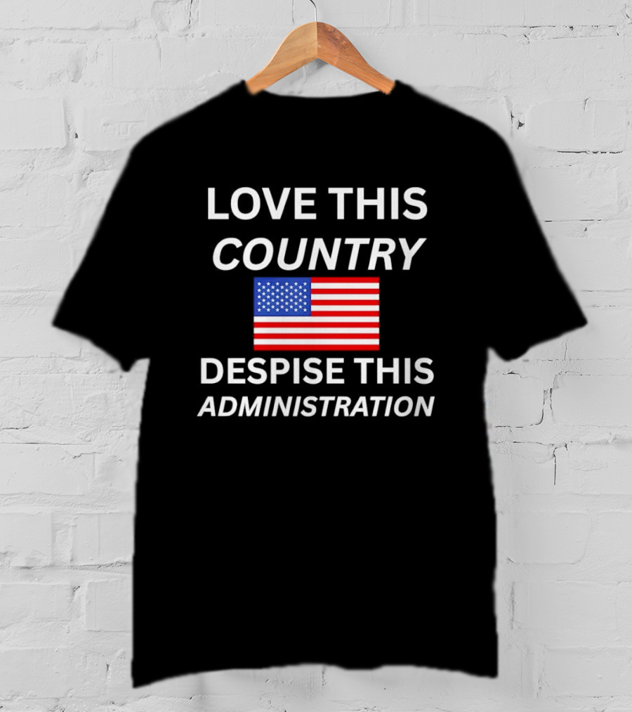 Love This Country Despise This Administration American Flag T-Shirt