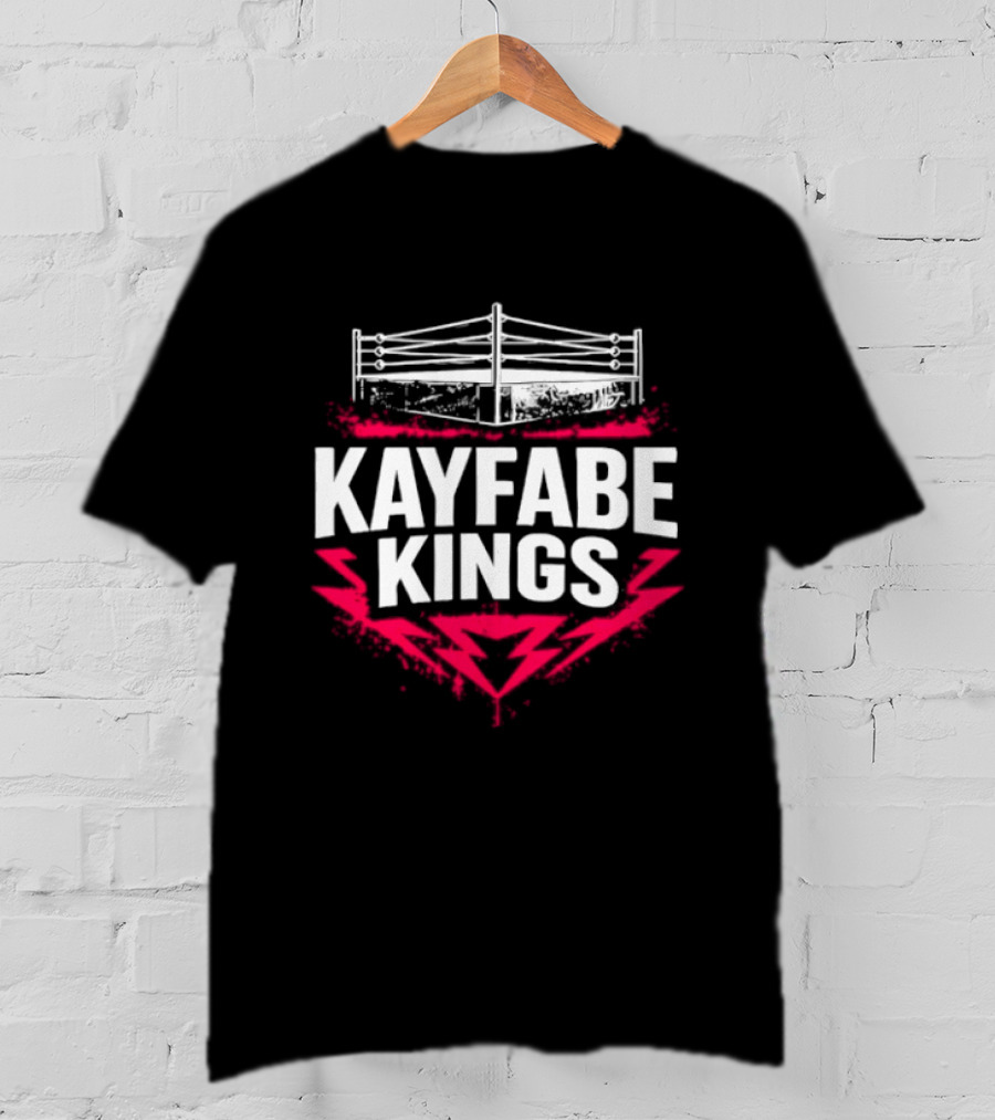 Kayfabe Kings Wrestling Ring WWE AEW Fans T-Shirt