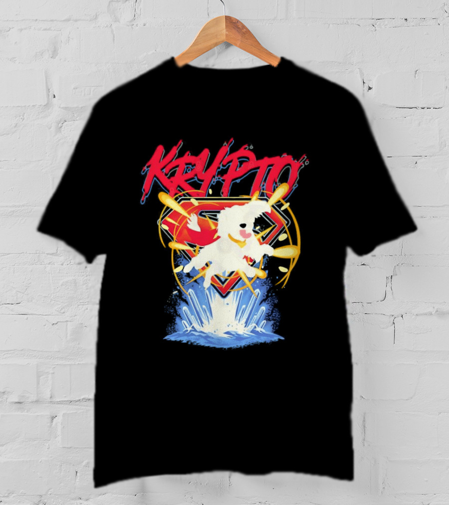 Krypto The Superdog With Superman Symbol And Skateboard T-Shirt