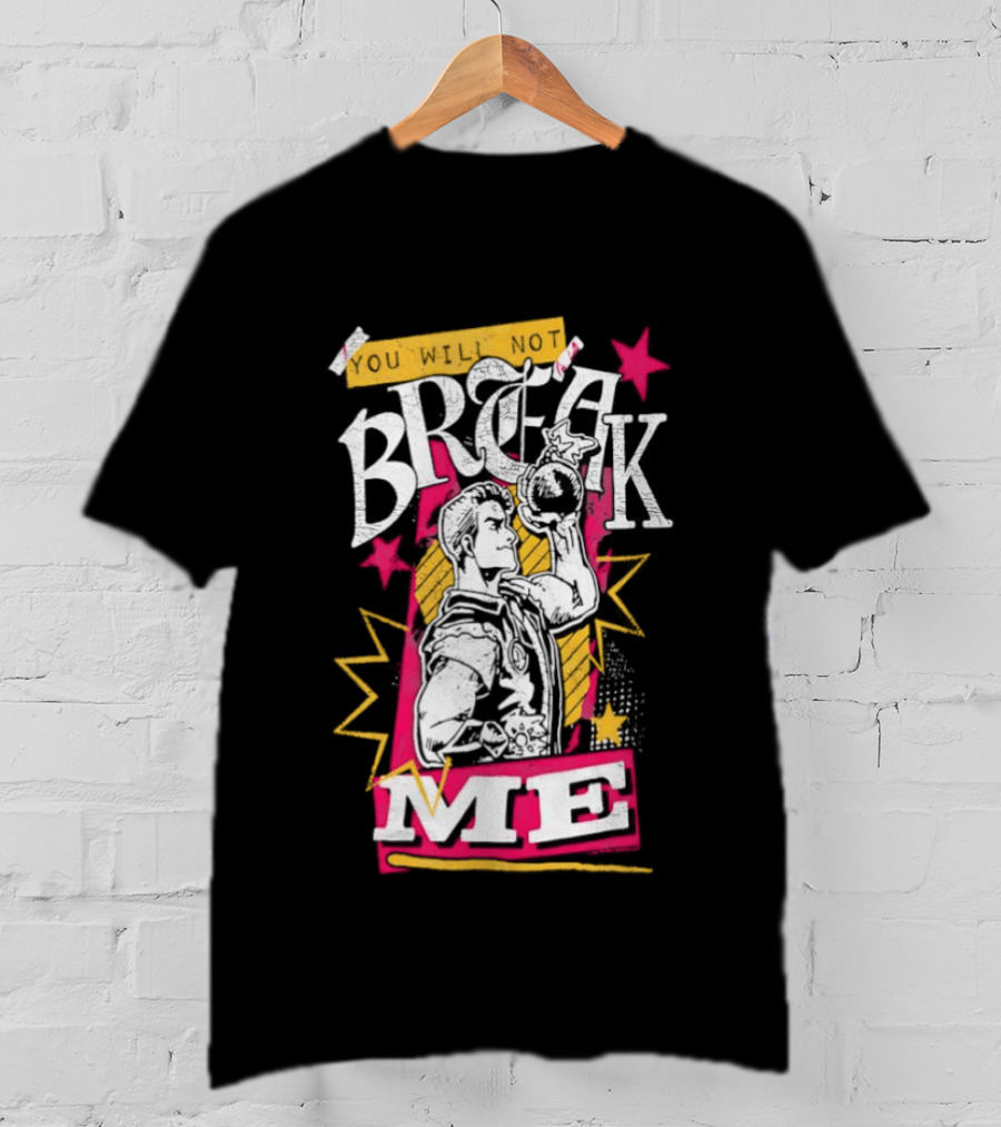 Break Me Bomb Guy Bold Typography Power Starburst T-Shirt