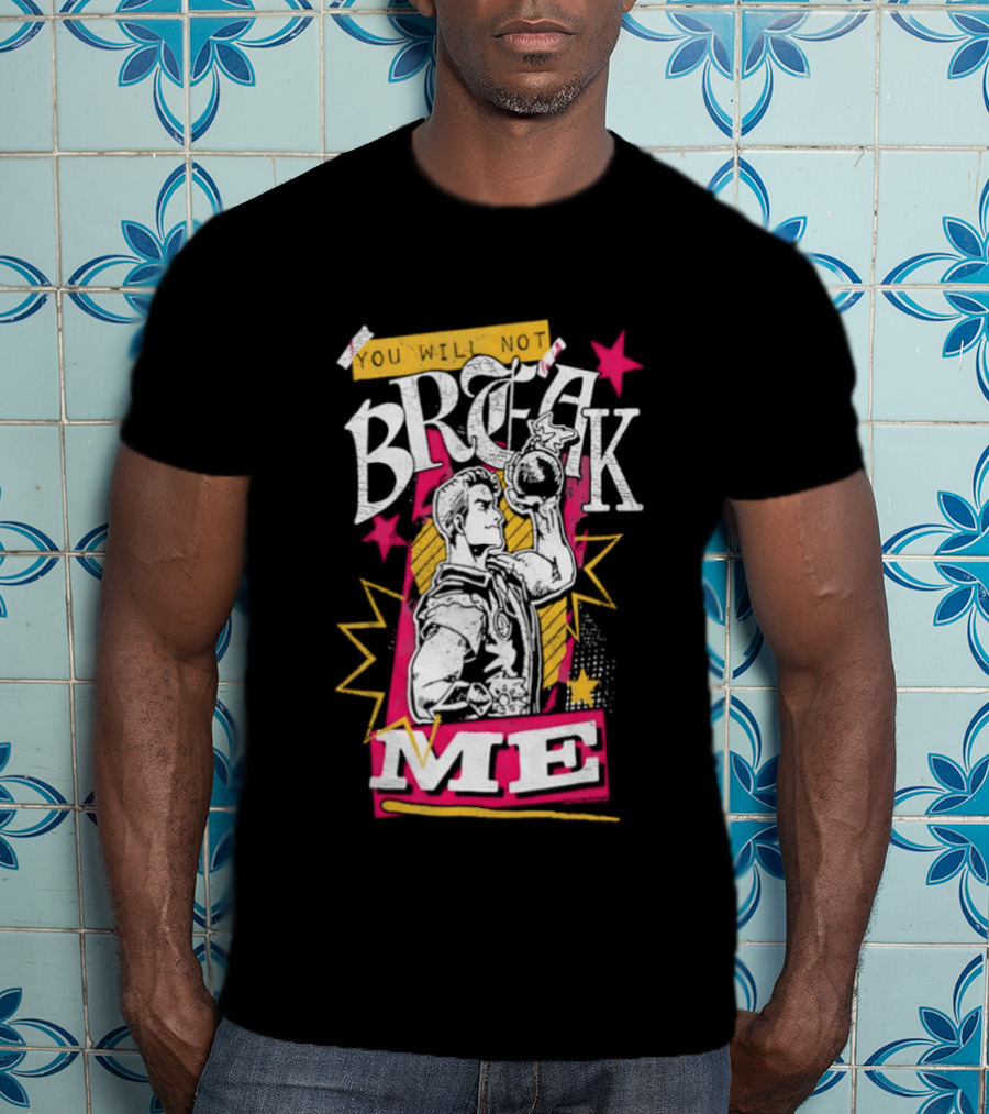 Break Me Bomb Guy Bold Typography Power Starburst T-Shirt