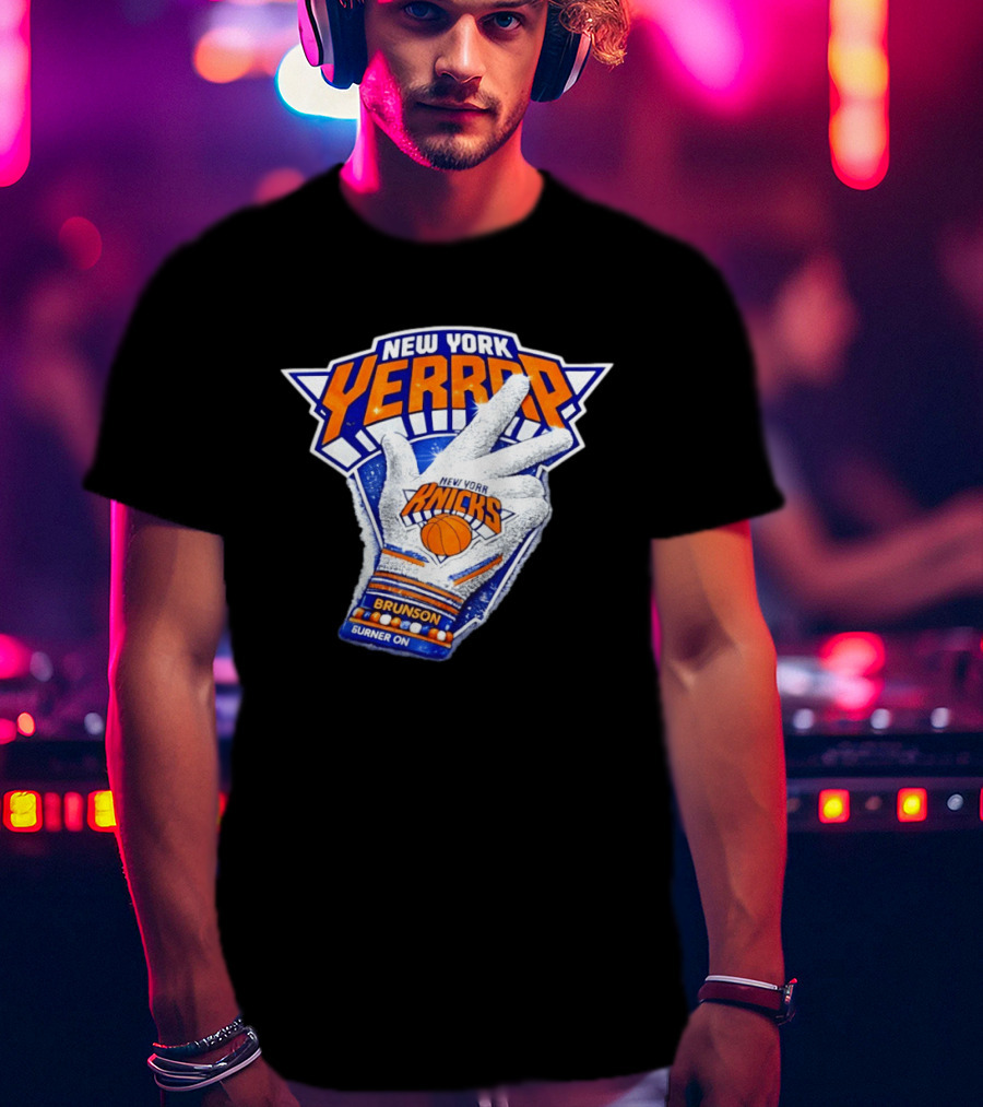 New York Yerrrp Jalen Brunson Knicks Burner On T-Shirt