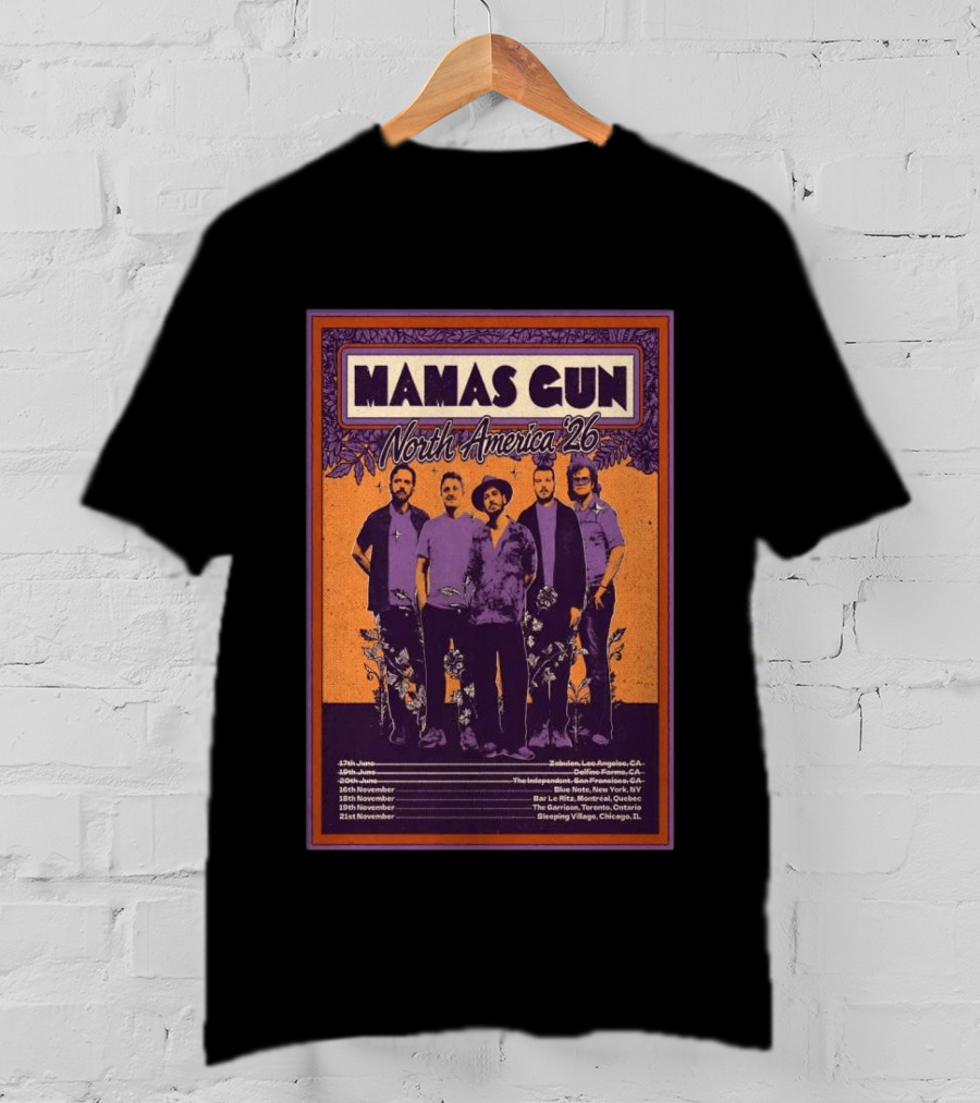 Mamas Gun North America Tour 2026 Dates And Locations T-Shirt