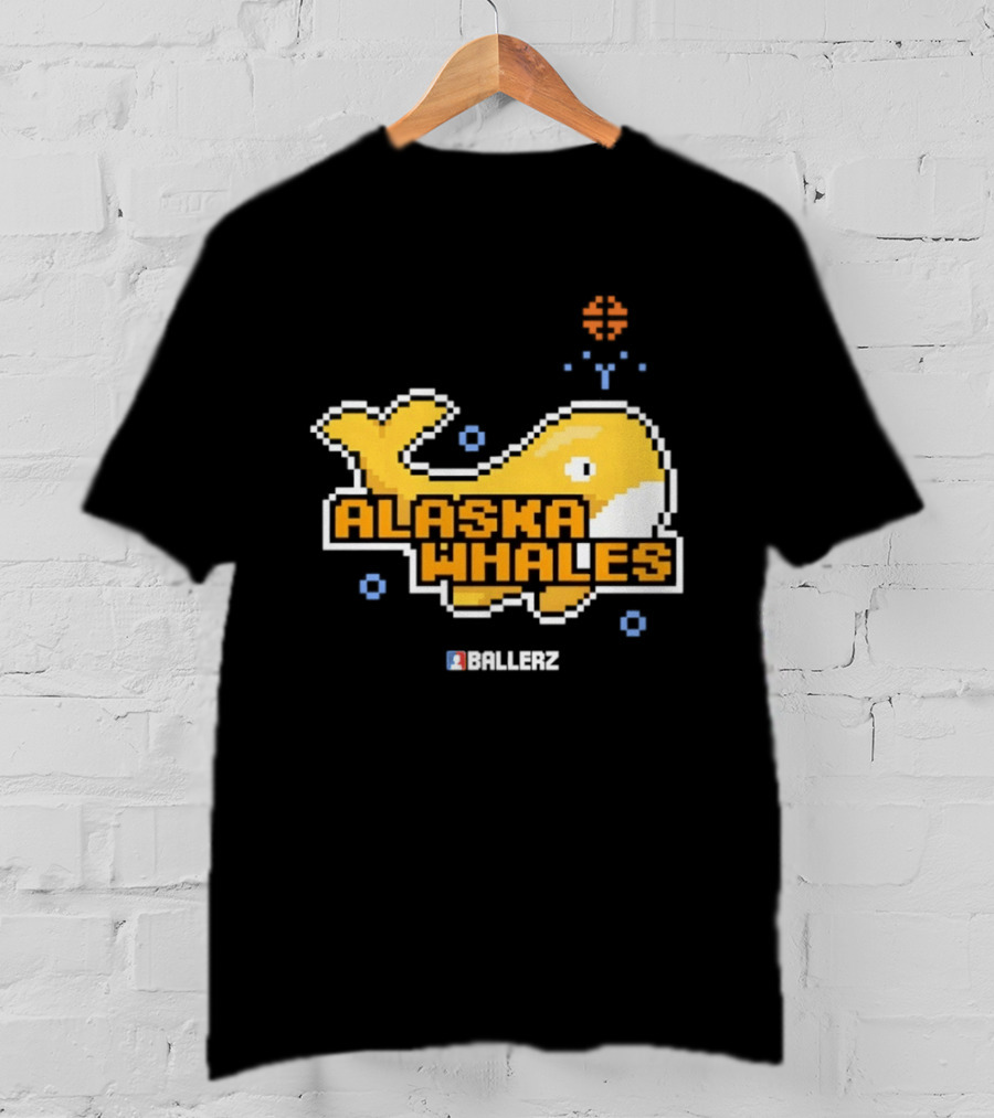 Alaska Whales Ballerz Pixel Whale T-Shirt