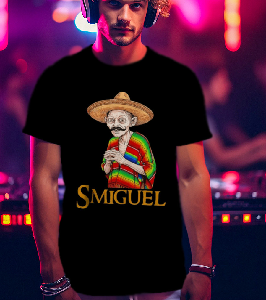 Smiguel Mexican Poncho Sombrero T-Shirt
