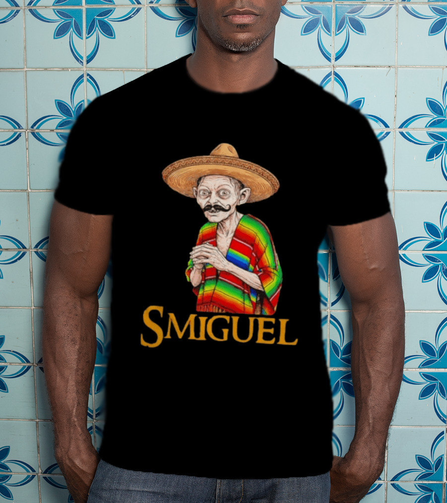 Smiguel Mexican Poncho Sombrero T-Shirt