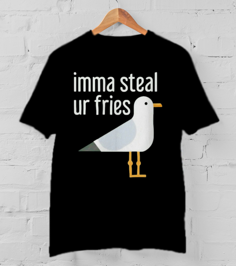 Imma Steal Ur Fries Seagull Bird Beach Humor T-Shirt
