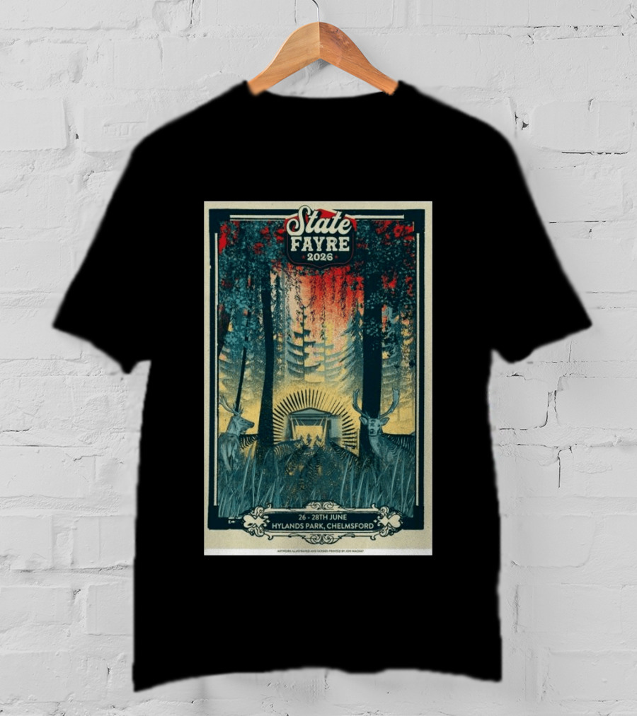 State Fayre 2026 Hylands Park Chelmsford June 26 28 Forest Deer Scene T-Shirt