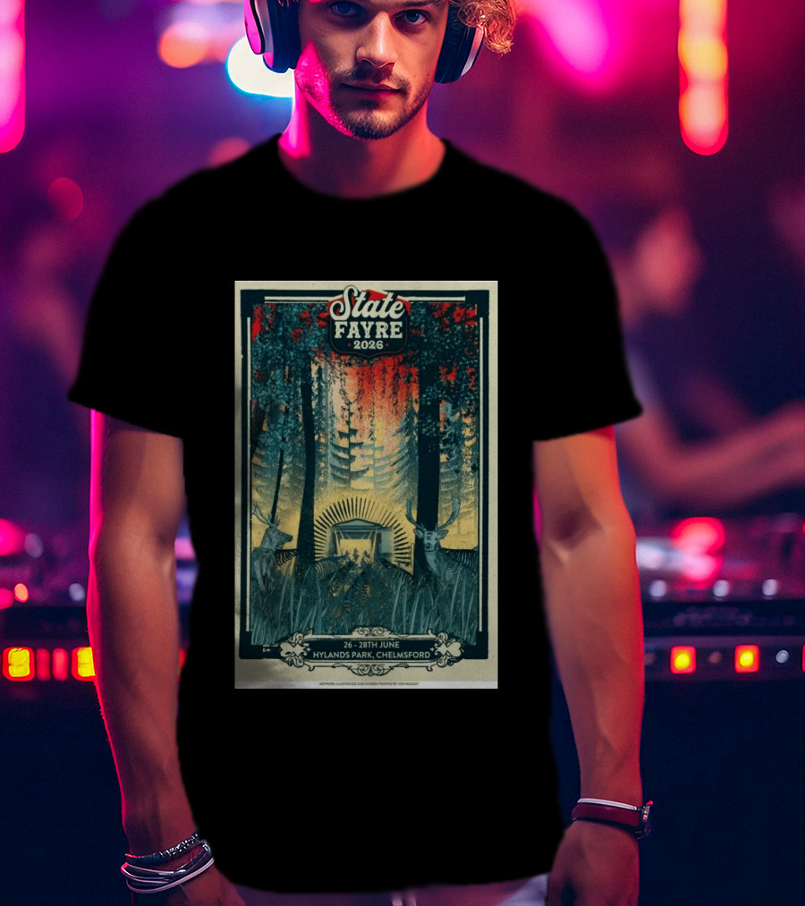 State Fayre 2026 Hylands Park Chelmsford June 26 28 Forest Deer Scene T-Shirt
