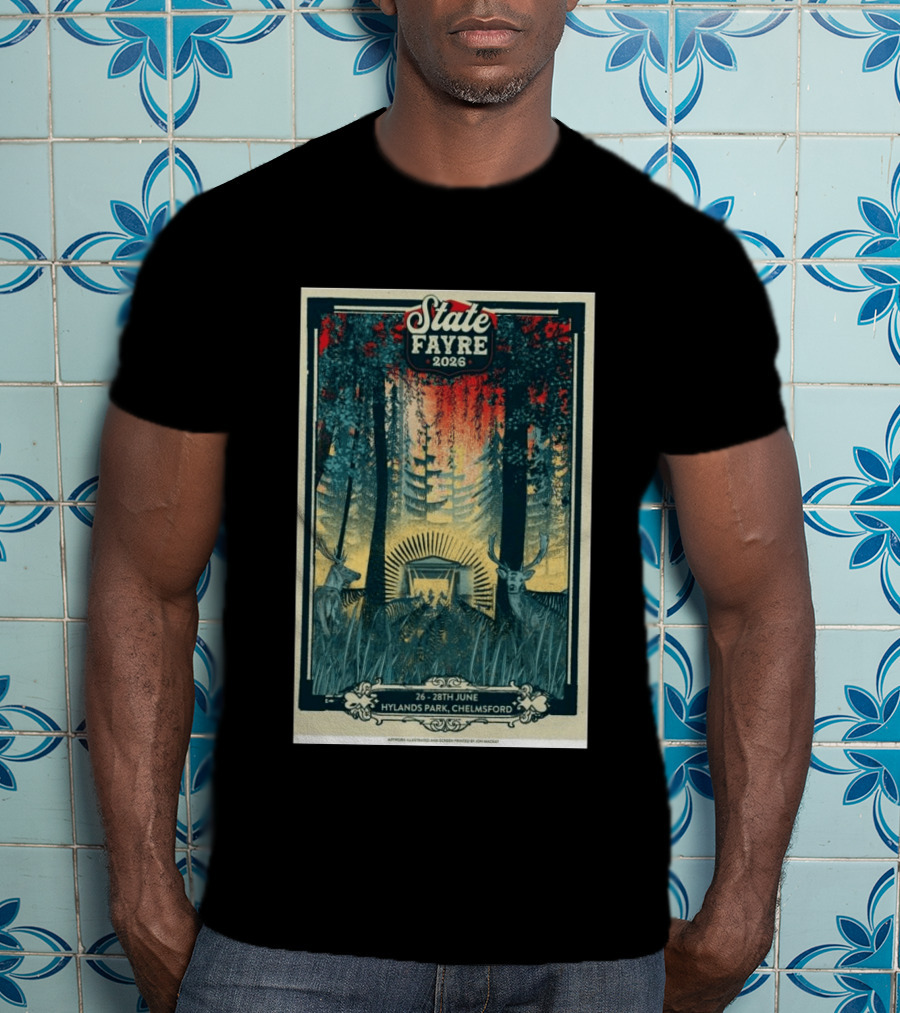 State Fayre 2026 Hylands Park Chelmsford June 26 28 Forest Deer Scene T-Shirt
