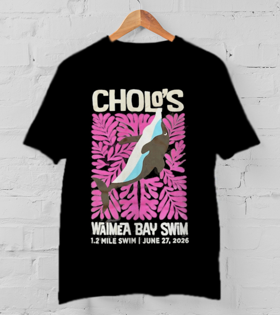Cholo's Waimea Bay Swim 1.2 Mile Swim June 27 2026 T-Shirt