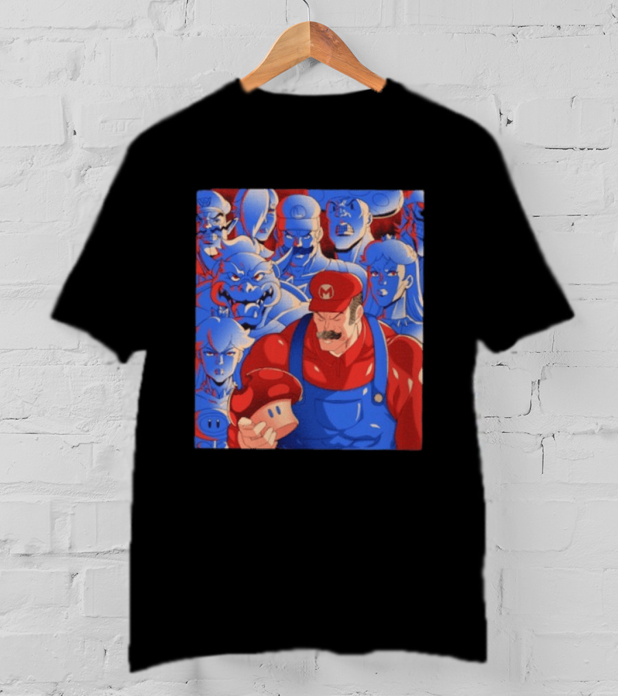 Leader Of Mushrooms Mario Nostalgic Gaming Characters T-Shirt