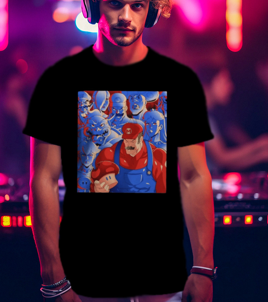 Leader Of Mushrooms Mario Nostalgic Gaming Characters T-Shirt