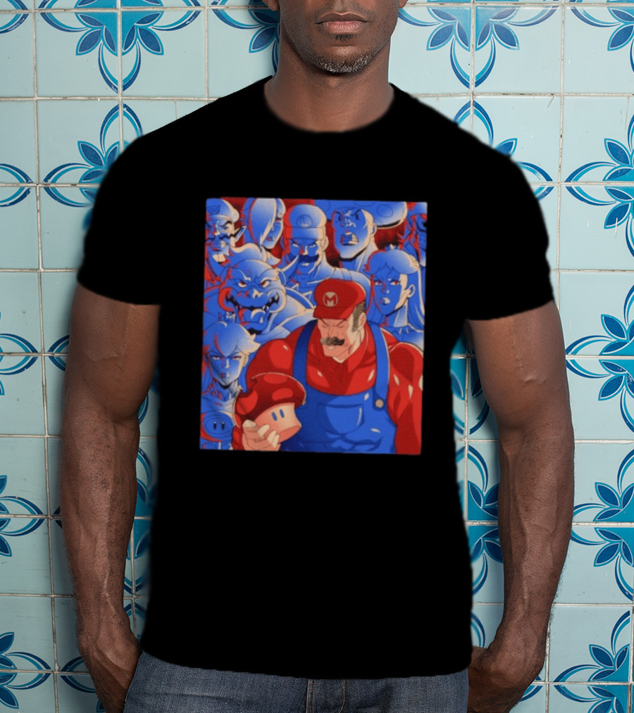 Leader Of Mushrooms Mario Nostalgic Gaming Characters T-Shirt