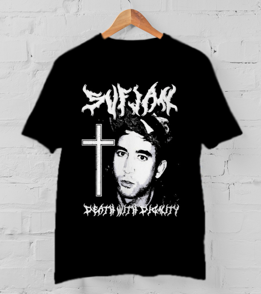 Sufjan Death With Dignity Indie Folk Musician Cross T-Shirt