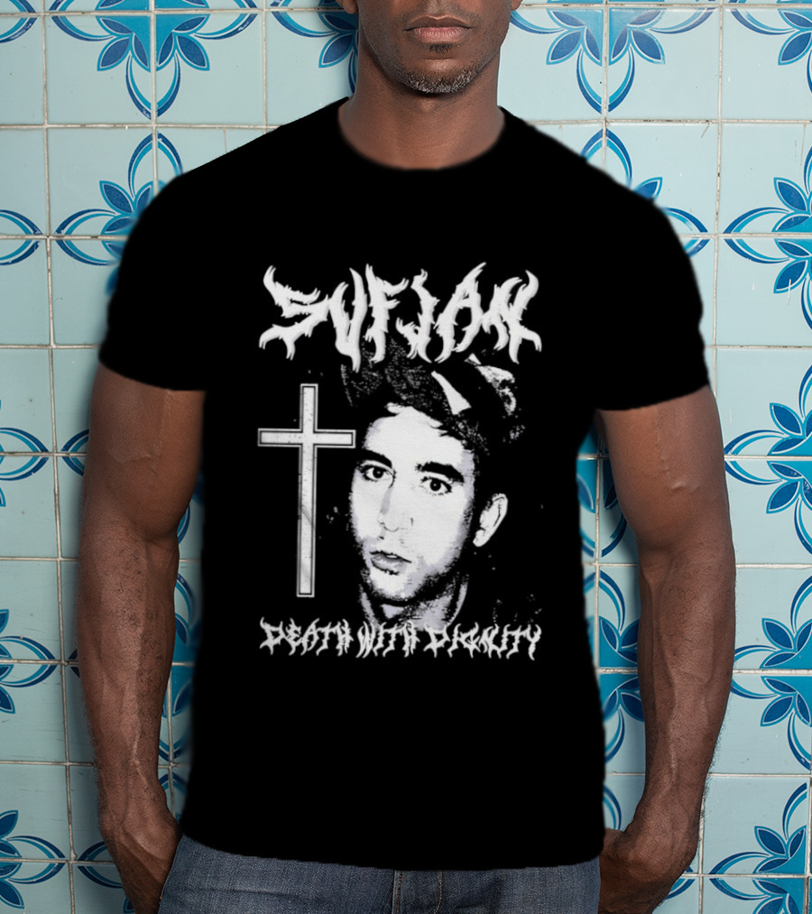 Sufjan Death With Dignity Indie Folk Musician Cross T-Shirt