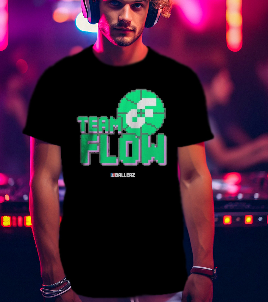 Team Flow Ballerz Pixel Basketball T-Shirt