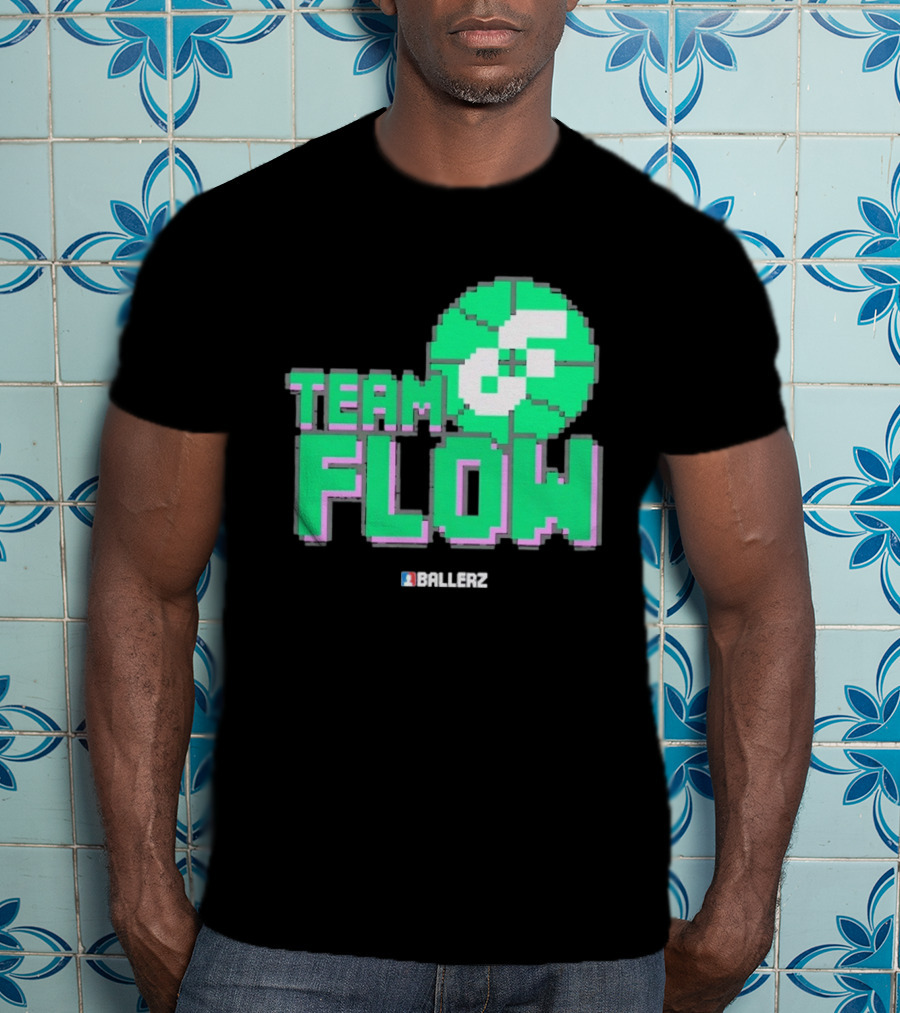 Team Flow Ballerz Pixel Basketball T-Shirt