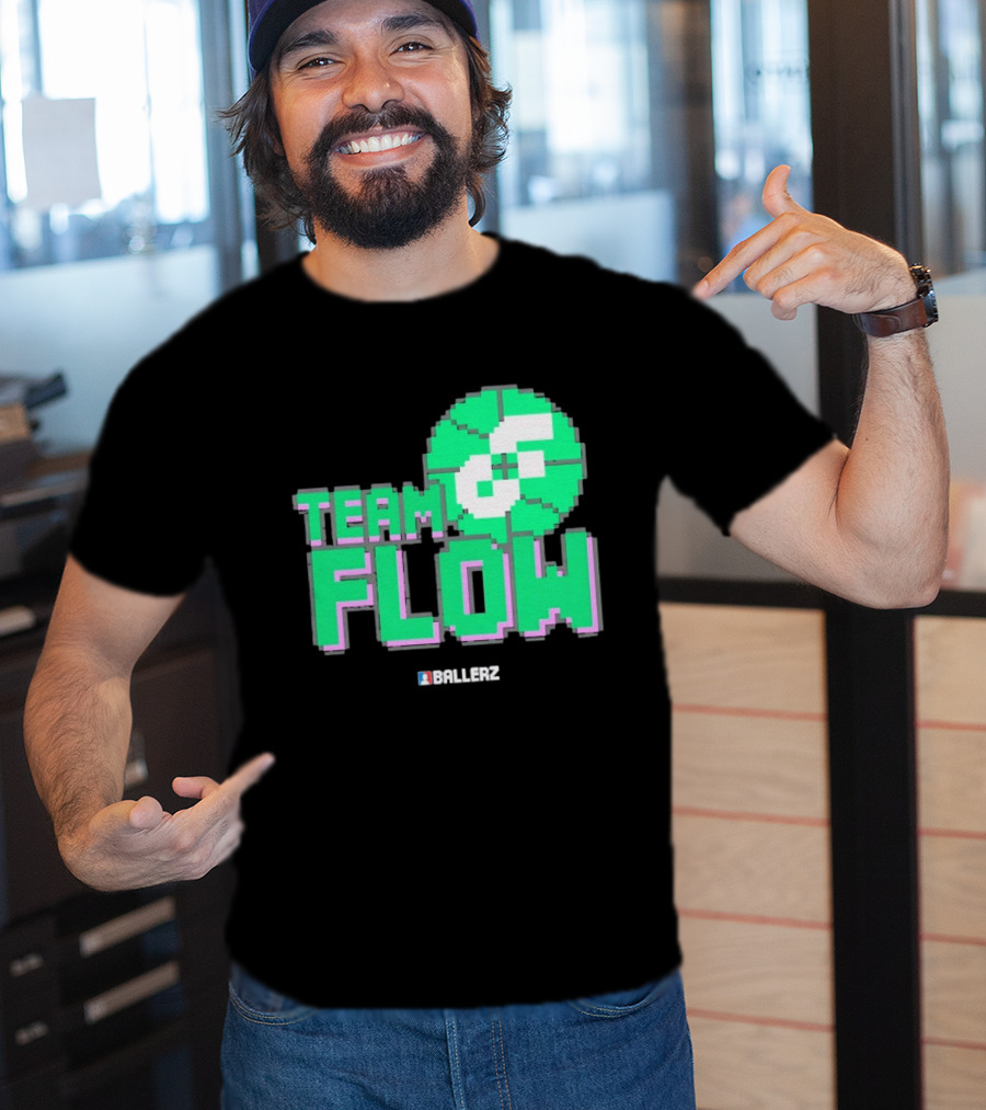 Team Flow Ballerz Pixel Basketball T-Shirt