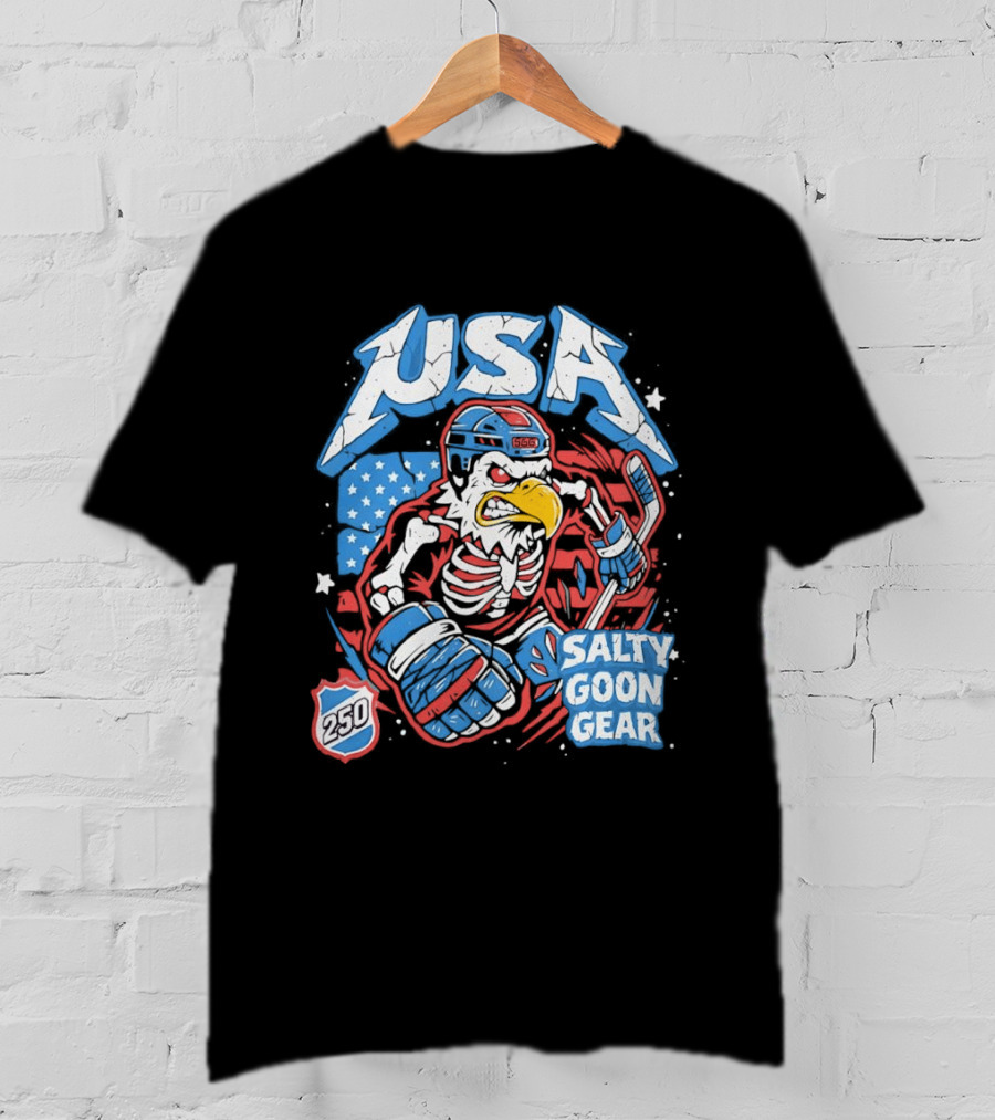 USA Skeleton Eagle 250 Salty Goon Gear T-Shirt