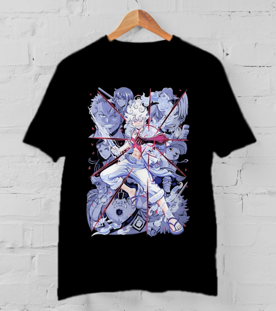 Luffy Gear Fifth Transformation With Crew Fearless Adventure T-Shirt
