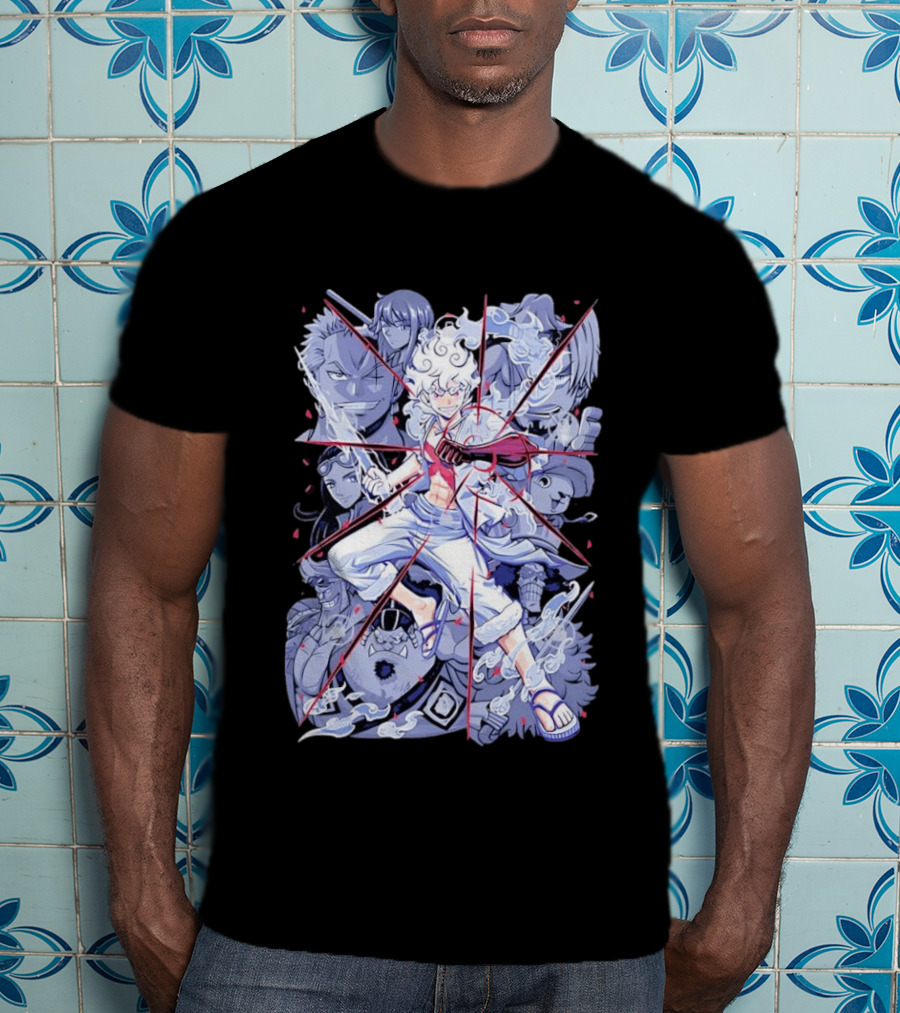 Luffy Gear Fifth Transformation With Crew Fearless Adventure T-Shirt