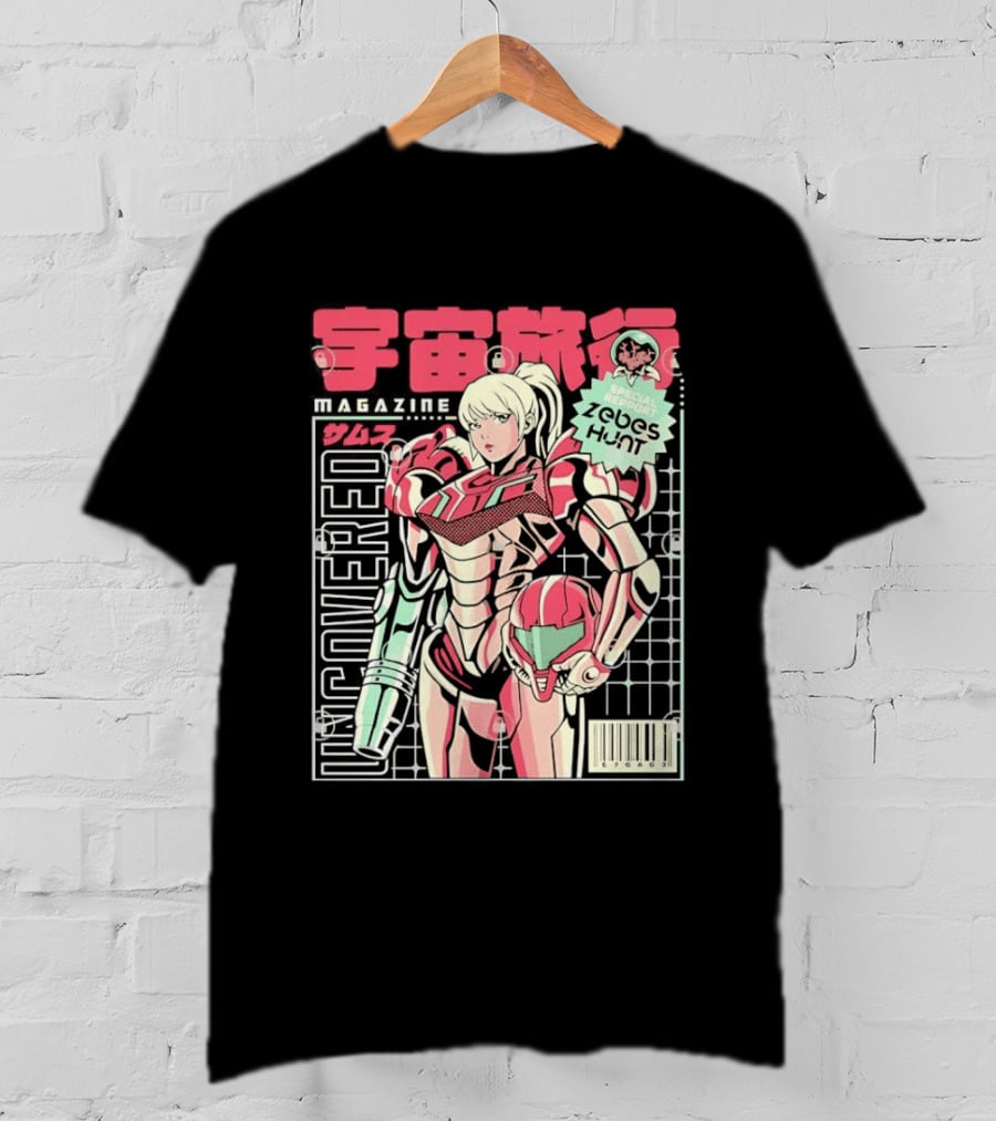 Samus Aran Metroid Special Feature Uncovered Magazine Issue T-Shirt