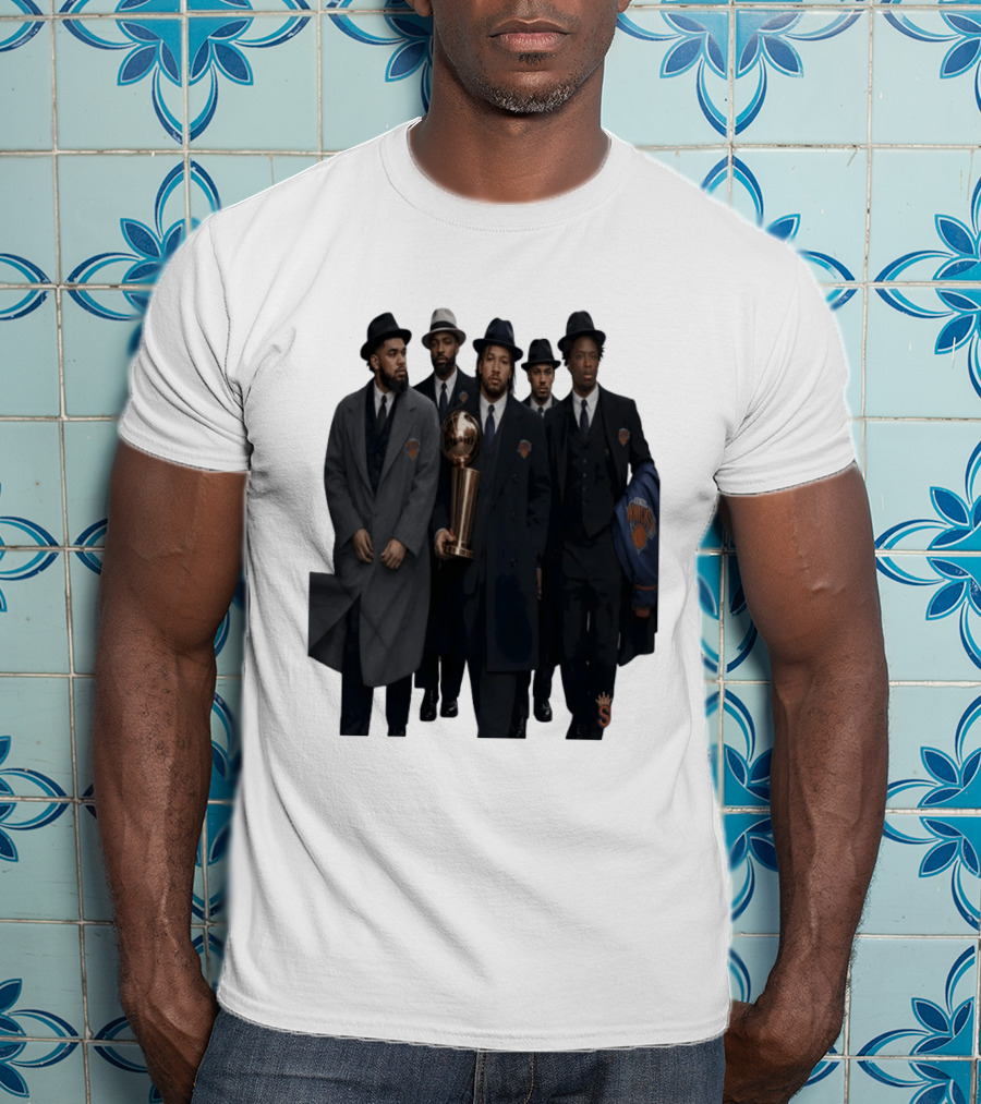 Knicks Mafia New York Knicks Players Suits Championship Trophy T-Shirt