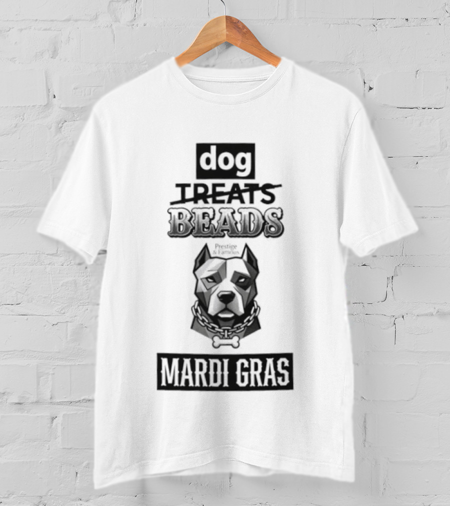 Dog Treats Beads Mardi Gras T-Shirt