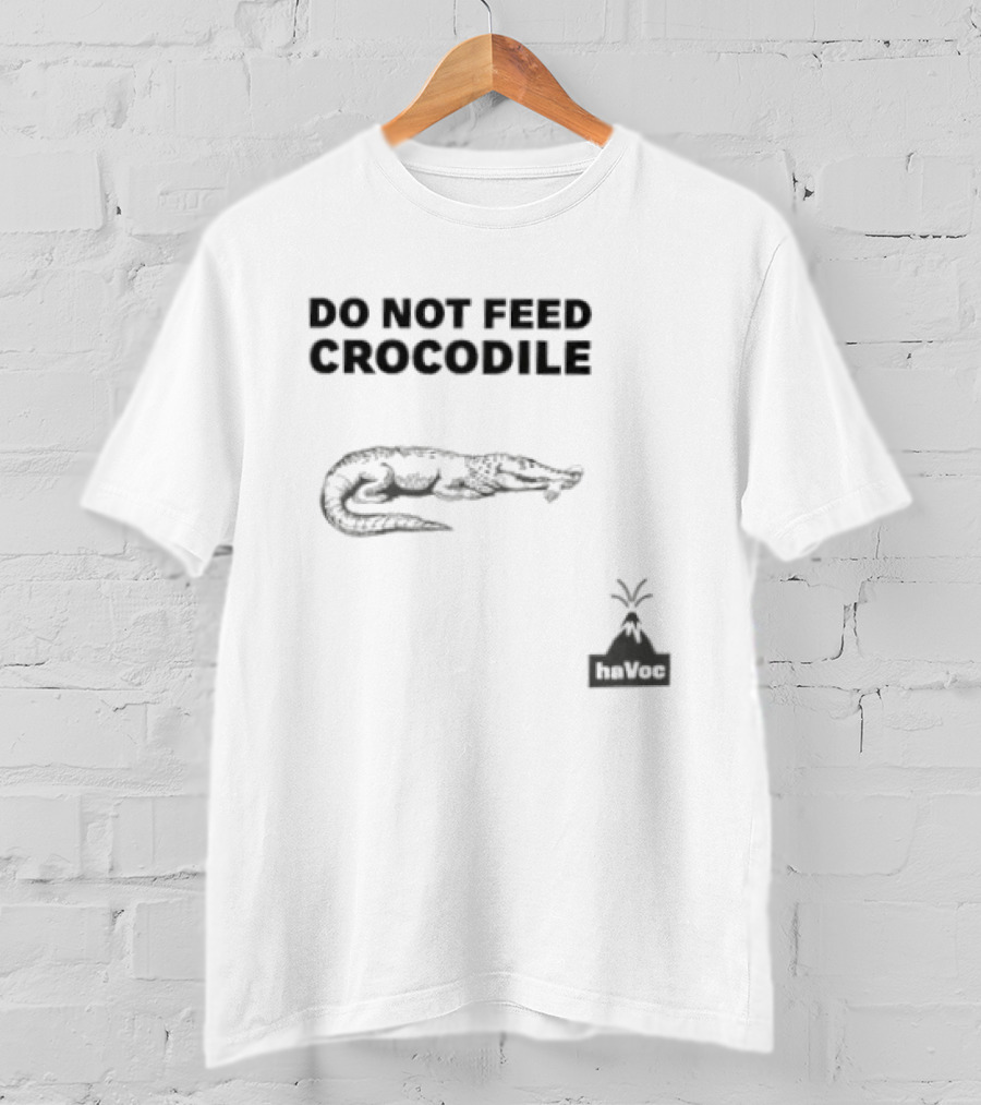 Do Not Feed Crocodile Jurassic Park Style Warning T-Shirt