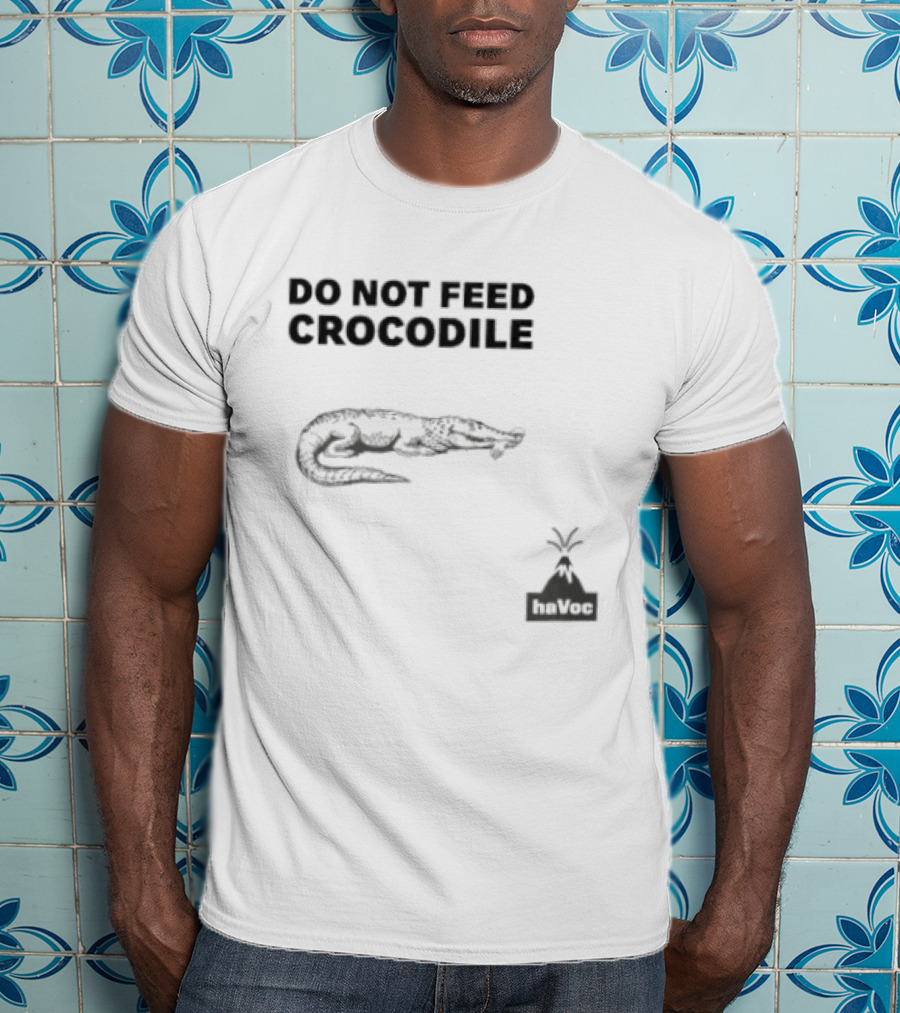 Do Not Feed Crocodile Jurassic Park Style Warning T-Shirt