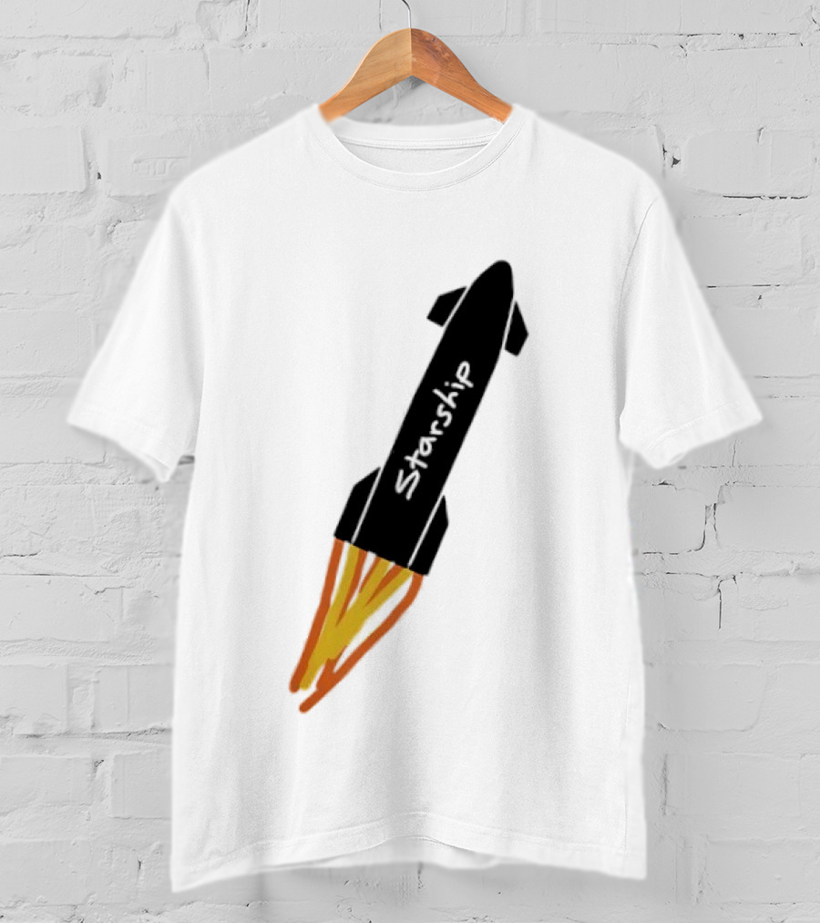 Starship Rocket SpaceX Space Exploration T-Shirt