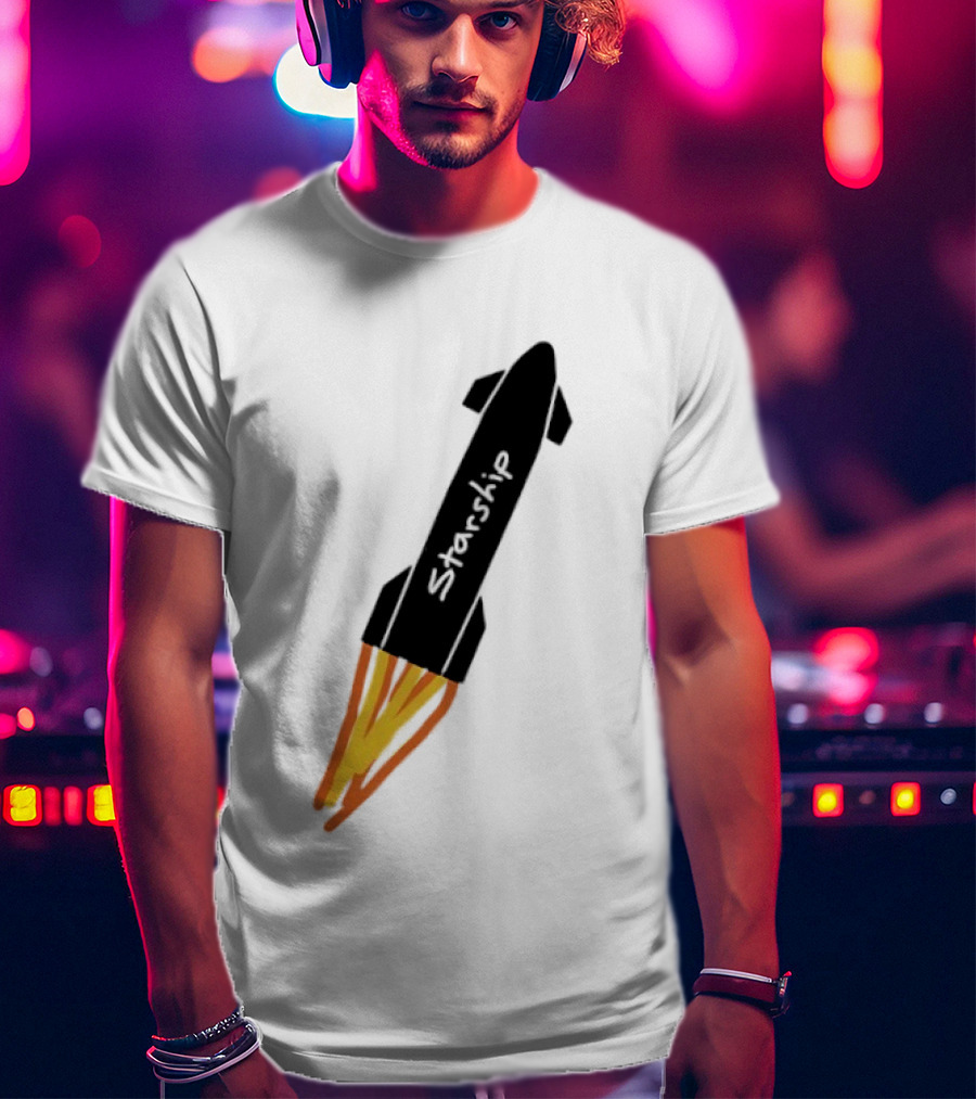 Starship Rocket SpaceX Space Exploration T-Shirt