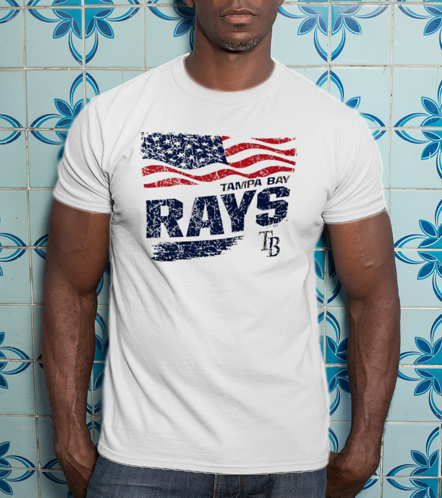 Tampa Bay Rays 4th Of July American Flag T-Shirt