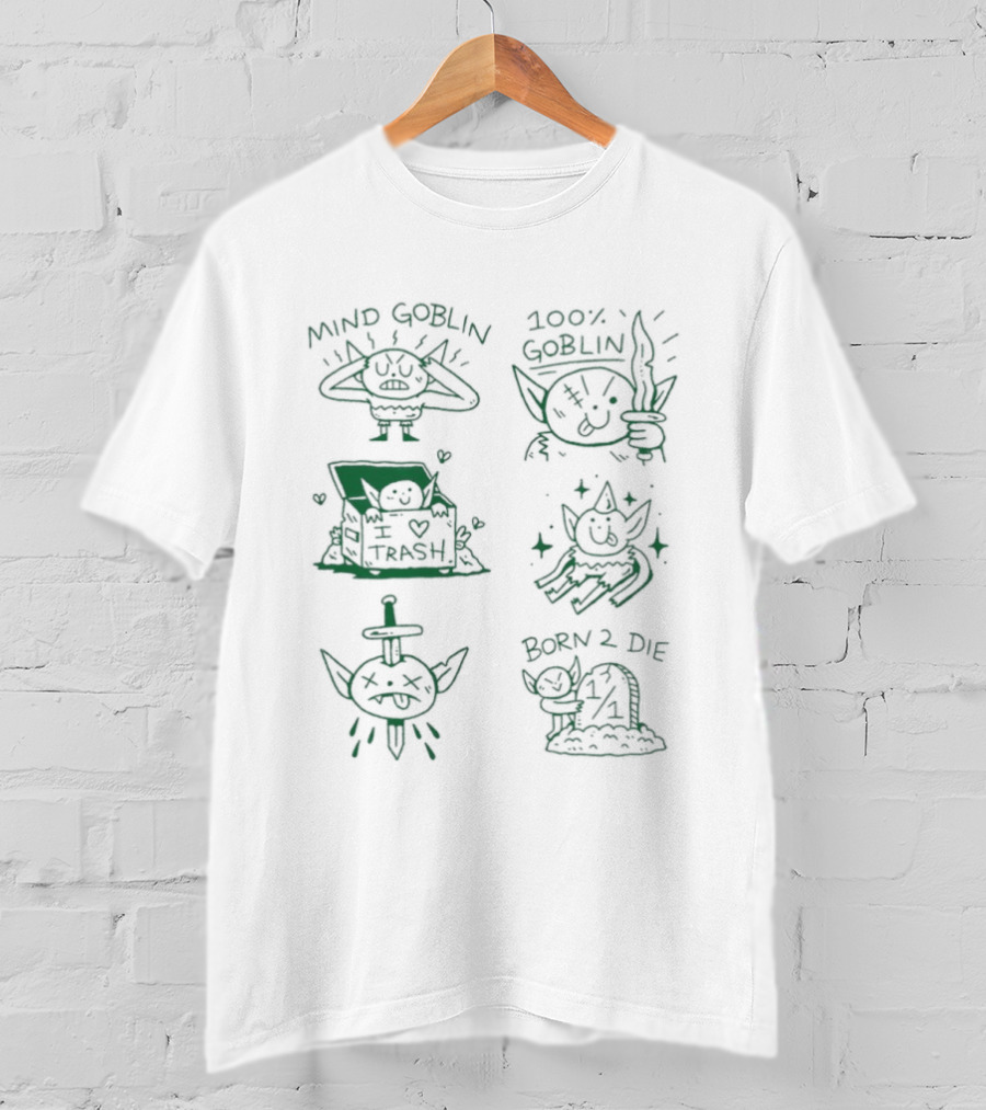 Mind Goblin 100 2004 Goblin I Love Trash Born 2 Die T-Shirt