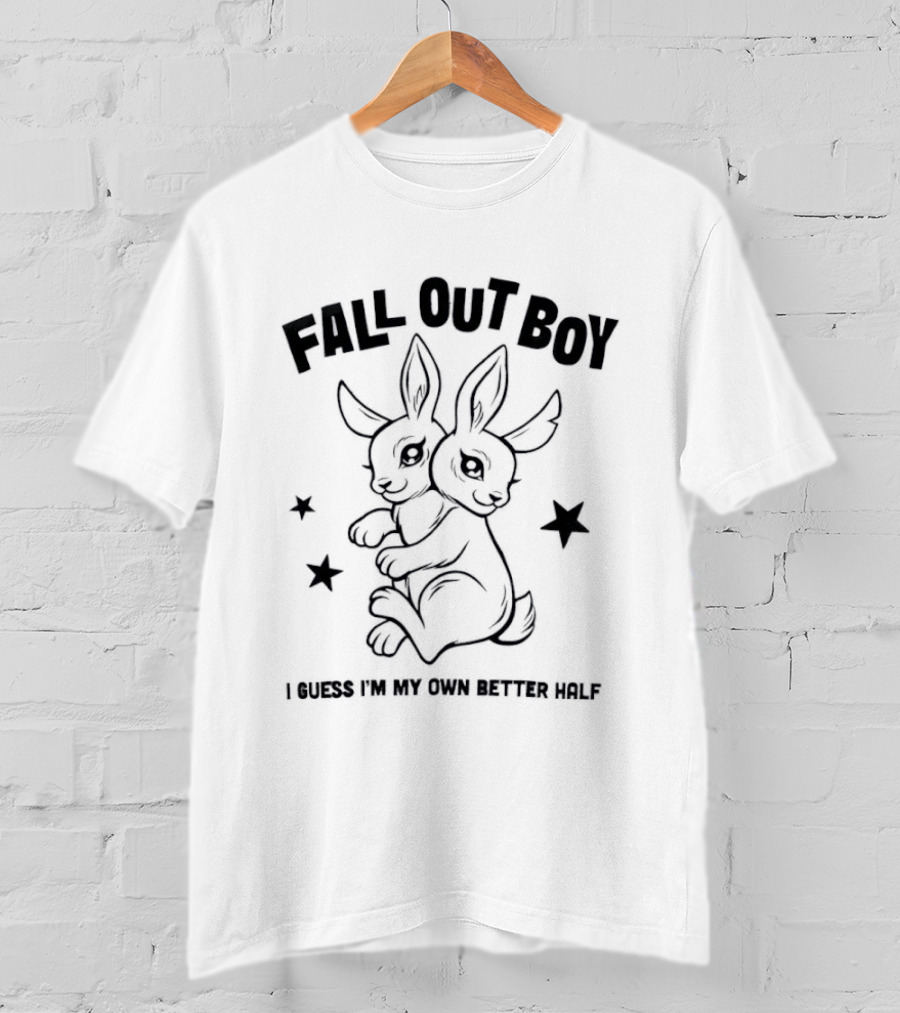 Fall Out Boy I Guess I'm My Own Better Half Two Headed Bunny Stars T-Shirt