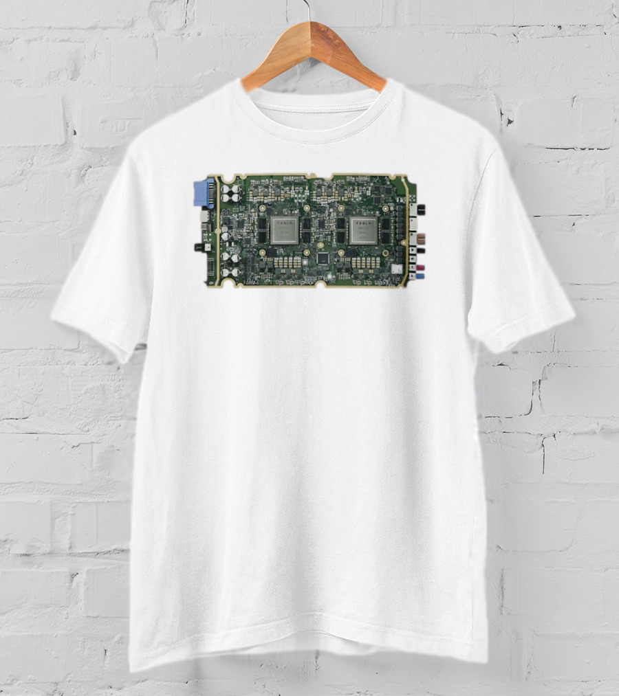 Tesla HW3 Brain Circuit Board Hardware 3 Neural Processing Chip T-Shirt