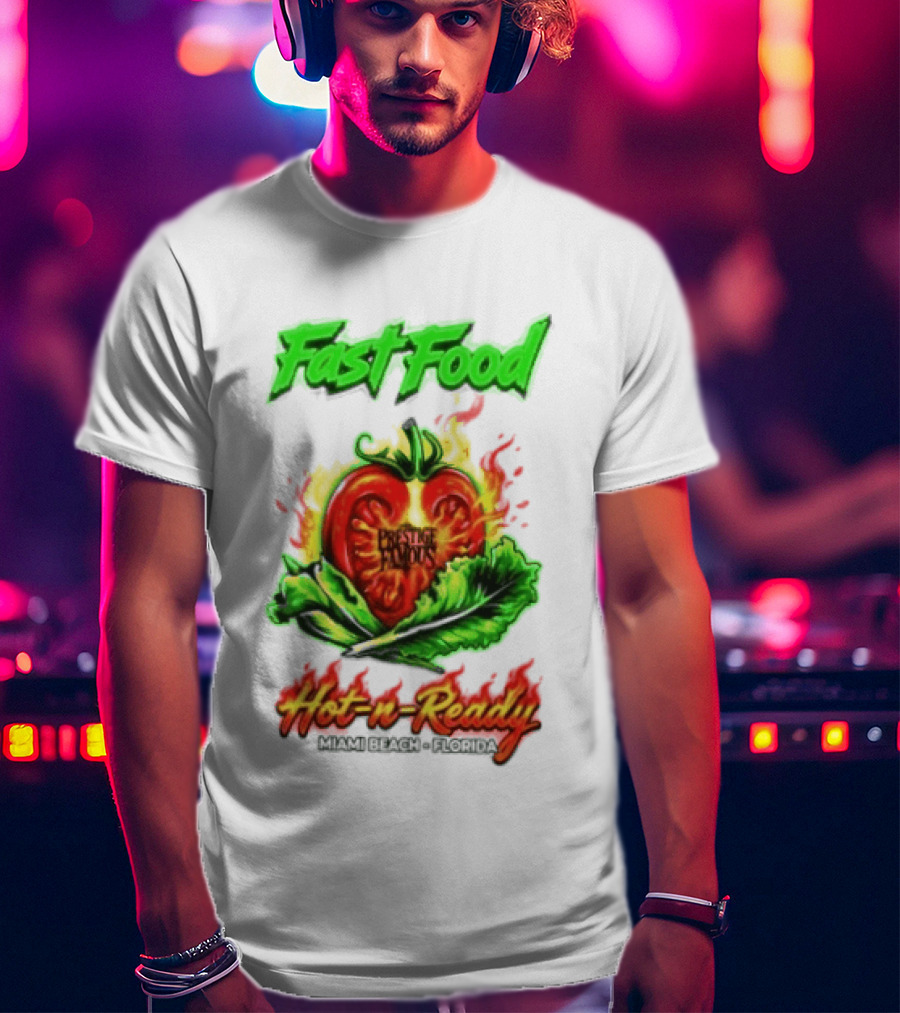 Fast Food Prestige Famous Hot N Ready Miami Beach Florida T-Shirt
