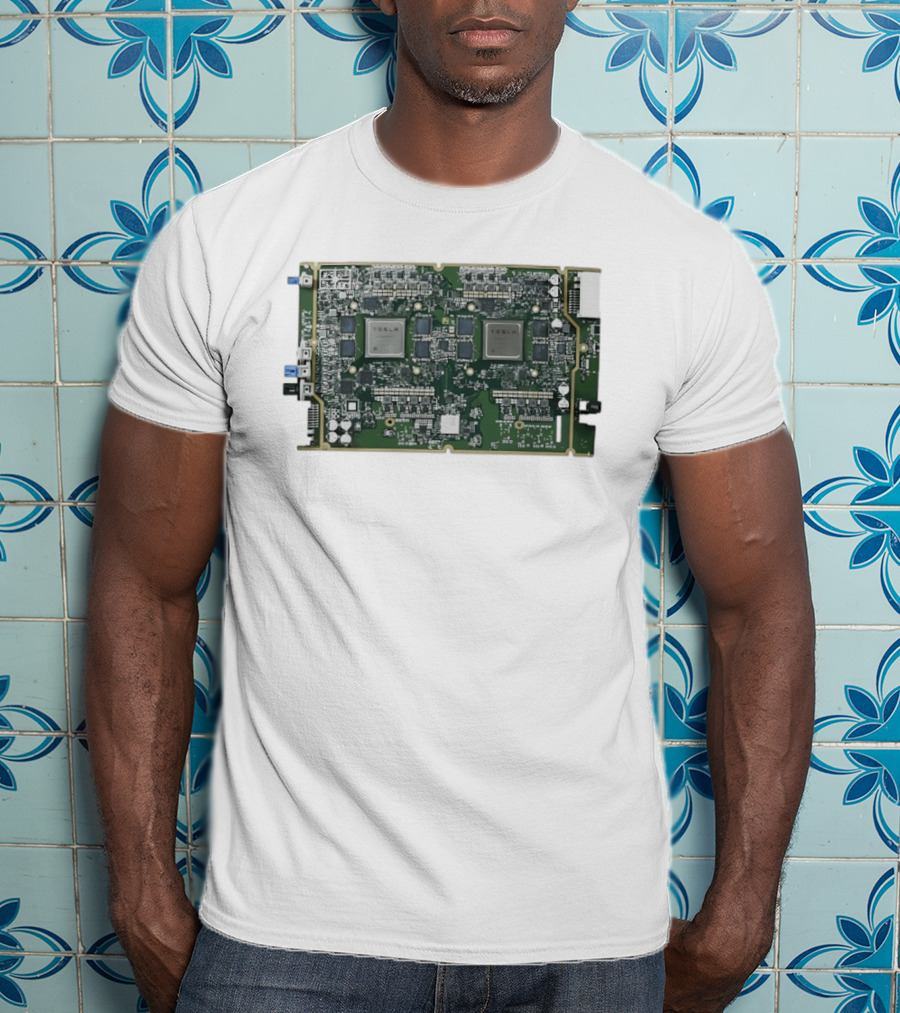 Tesla HW4 Brain Circuit Board Computer Chip Technology T-Shirt