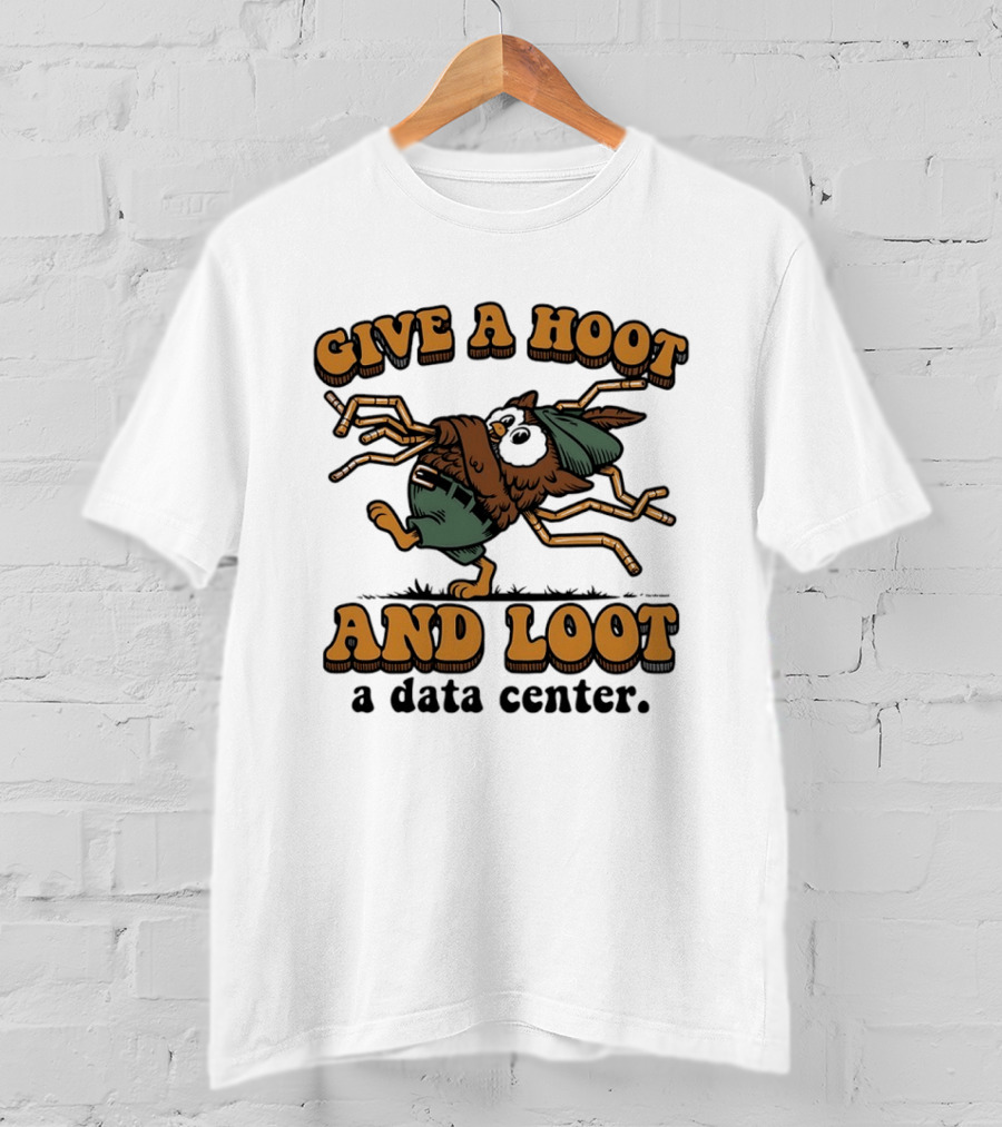 Give A Hoot And Loot A Data Center Owl With Circuit Board Wings T-Shirt