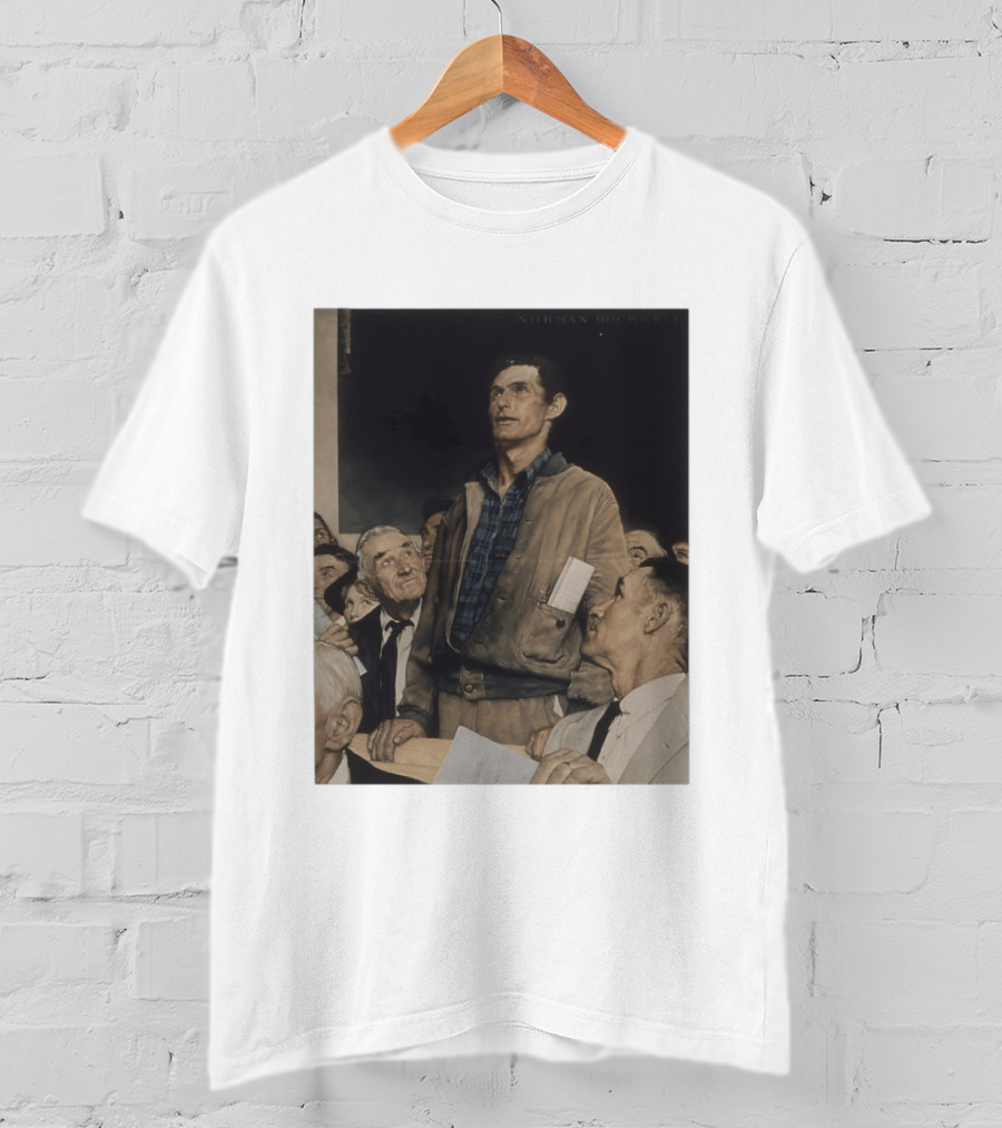 Norman Rockwell Four Freedoms 1943 Freedom Of Speech Timeless T-Shirt